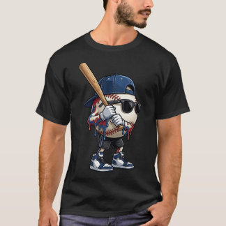 Baseball Drip For Boys Ice Cream Drip Baseball T-Shirt