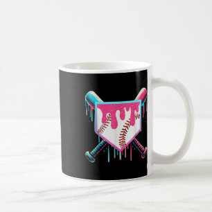 Baseball Drip For Boys Ice Cream Drip Youth Boys B Coffee Mug