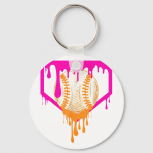 Baseball Drip For Boys Ice Cream Drip Youth Boys B Keychain
