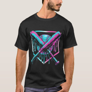 Baseball Drip For Boys Ice Cream Drip Youth Boys B T-Shirt
