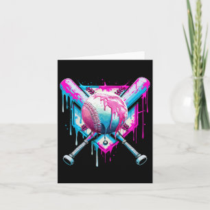 Baseball Drip For Boys Ice Cream Drip Youth Funny Card