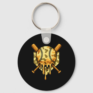 Baseball Drip For Boys Ice Cream Dripng Boys Baseb Keychain