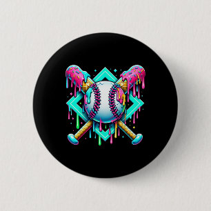 Baseball Drip For Boys Ice Cream Dripping Girl Bas Button