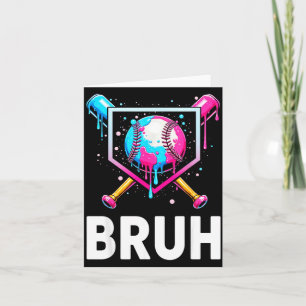 Baseball Drip Funny Bruh Ice Cream Dripng Matching Card