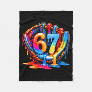 Baseball Drip Ice Cream 67 Baseball Lifestyle 101  Fleece Blanket