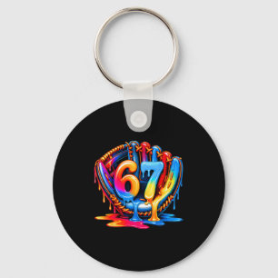 Baseball Drip Ice Cream 67 Baseball Lifestyle 101  Keychain