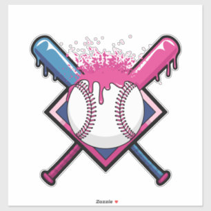 Baseball Drip Ice Cream Baseball Lover Sticker