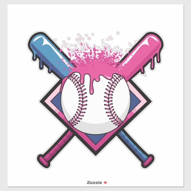 Baseball Drip Ice Cream Baseball Lover Sticker (Sheet)