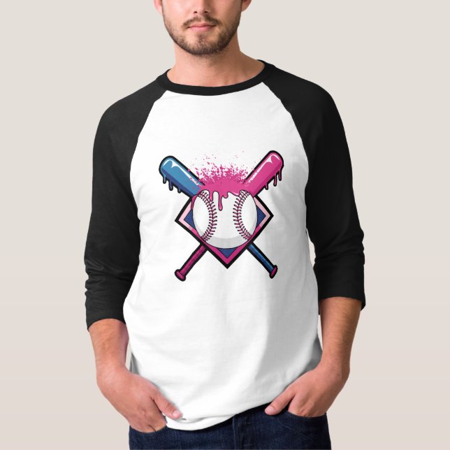Baseball Drip Ice Cream Baseball Lover T-Shirt (Front)