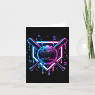 Baseball Drip Ice Cream Bat Kids  Card