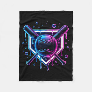 Baseball Drip Ice Cream Bat Kids  Fleece Blanket