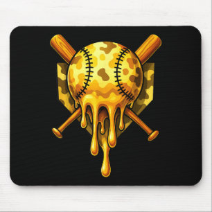 Baseball Drip Ice Cream Camo Cool Design  Mouse Pad