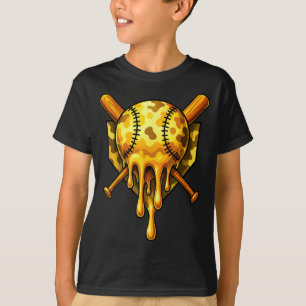 Baseball Drip Ice Cream Camo Cool Design T-Shirt