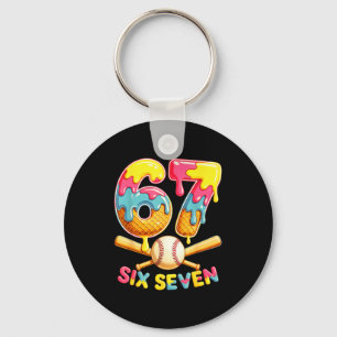 Baseball Drip Ice Cream Number 67 Player Lifestyle Keychain
