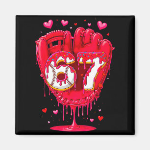 Baseball Drip Ice Cream Valentine Youth Boys Girls Magnet