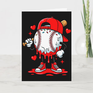 Baseball Drip Icecream Apparel Youth Boy Valentine Card