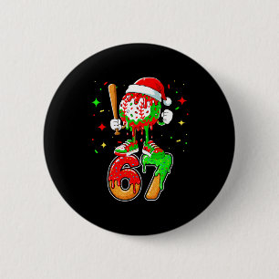 Baseball Drip Number 67 Meme Ice Cream Dripng Chri Button