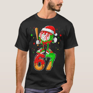 Baseball Drip Number 67 Meme Ice Cream Dripng Chri T-Shirt