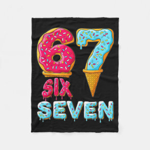 Baseball Drip Number 67 Player 67 Meme Ice Cream D Fleece Blanket