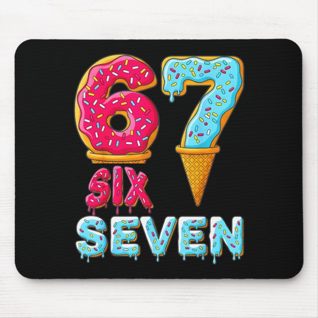 Baseball Drip Number 67 Player 67 Meme Ice Cream D Mouse Pad (Front)