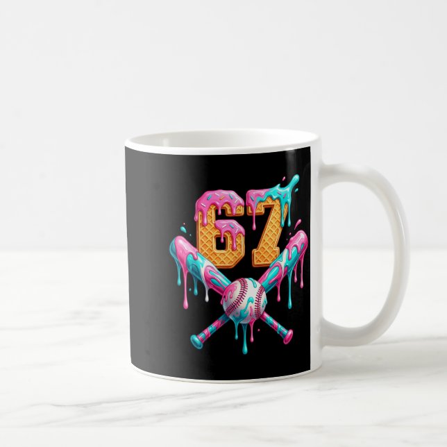 Baseball Drip Number 67 Player  Coffee Mug (Right)