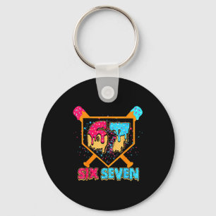Baseball Drip Number 67 Player Or 67th Birthday Bo Keychain