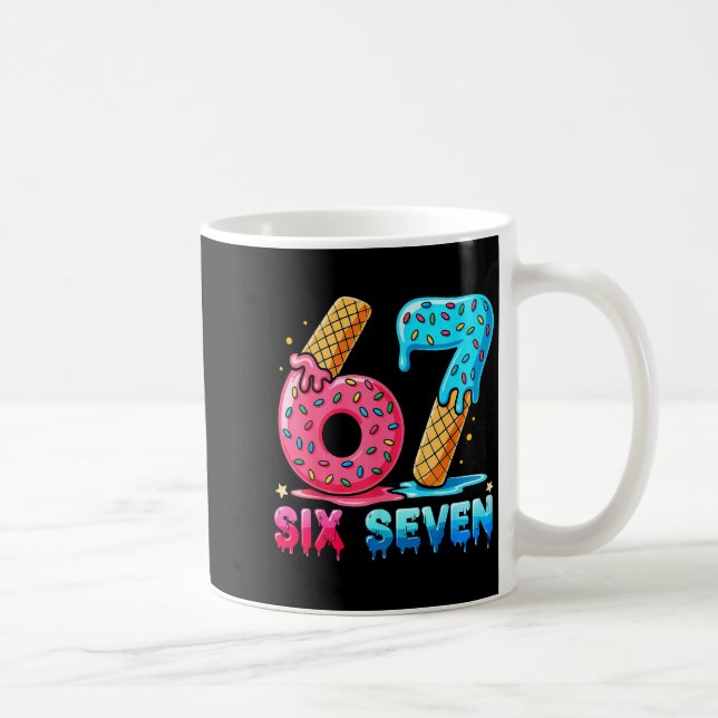Baseball Drip Number 67 Player Or 67th Birthday  Coffee Mug (Right)