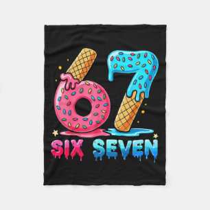 Baseball Drip Number 67 Player Or 67th Birthday  Fleece Blanket