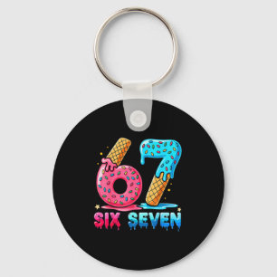 Baseball Drip Number 67 Player Or 67th Birthday  Keychain