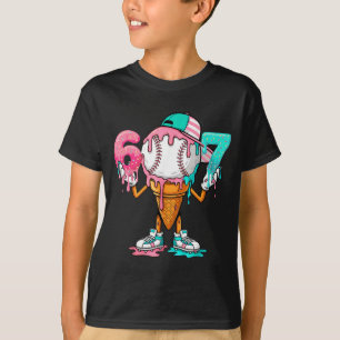 Baseball Drip Number 67 Player Or 67th Birthday T-Shirt