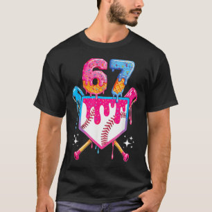 Baseball Drip Number 67 Player Or 67th Birthday T-Shirt