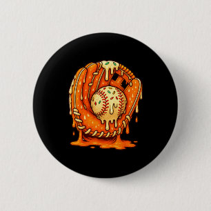 Baseball Drip Team For Boys Ice Cream Cool Button