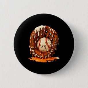 Baseball Drip Team For Boys Ice Cream Cool Button