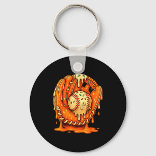 Baseball Drip Team For Boys Ice Cream Cool  Keychain