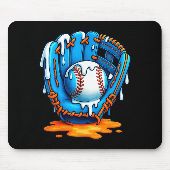 Baseball Drip Team For Boys Ice Cream Cool  Mouse Pad (Front)