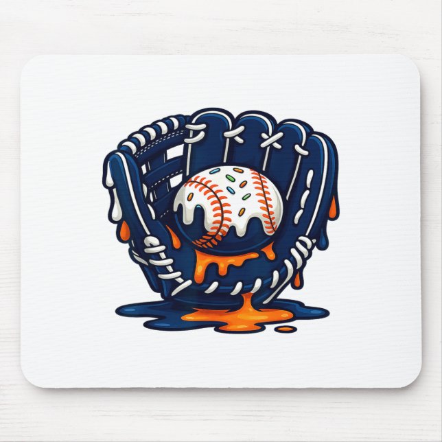 Baseball Drip Team For Boys Ice Cream Cool  Mouse Pad (Front)