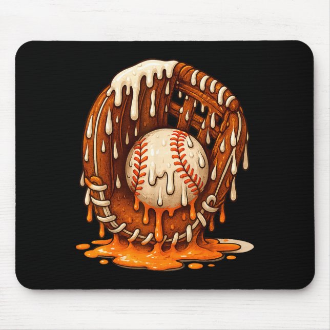 Baseball Drip Team For Boys Ice Cream Cool  Mouse Pad (Front)
