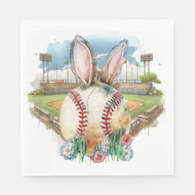 Baseball Easter  themed  Napkins (Front)