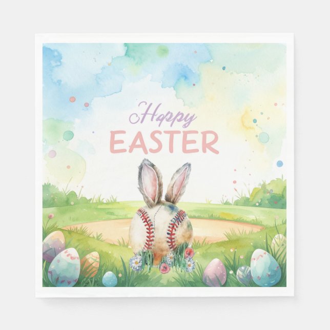 Baseball Easter  themed  Napkins (Front)