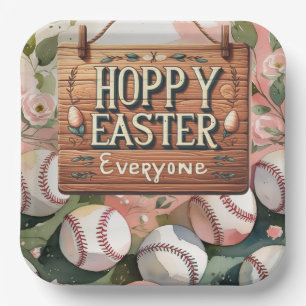 Baseball Easter  themed  Paper Plates