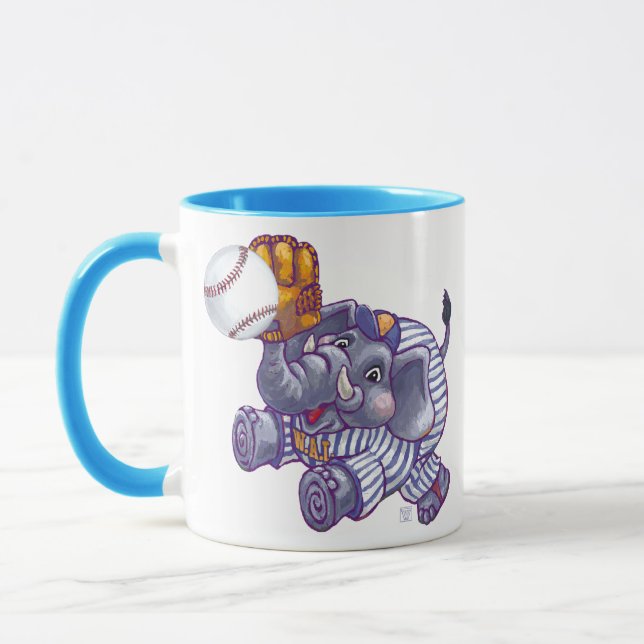 Baseball Elephant Mug (Left)