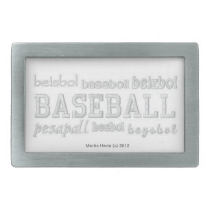 Baseball (Embroidered-Look) Belt Buckle