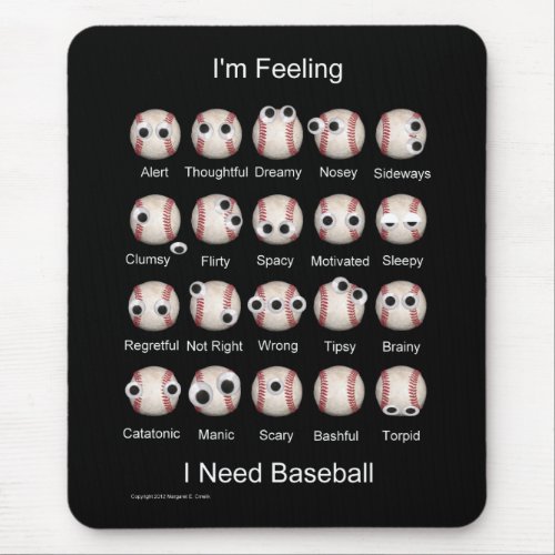 Baseball Emotions Mousepad