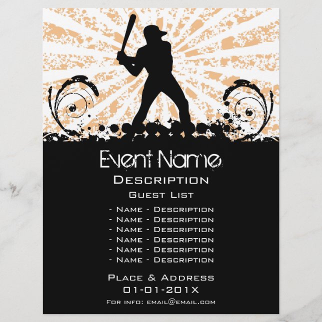 Baseball Event Promotion Flyer (Front)
