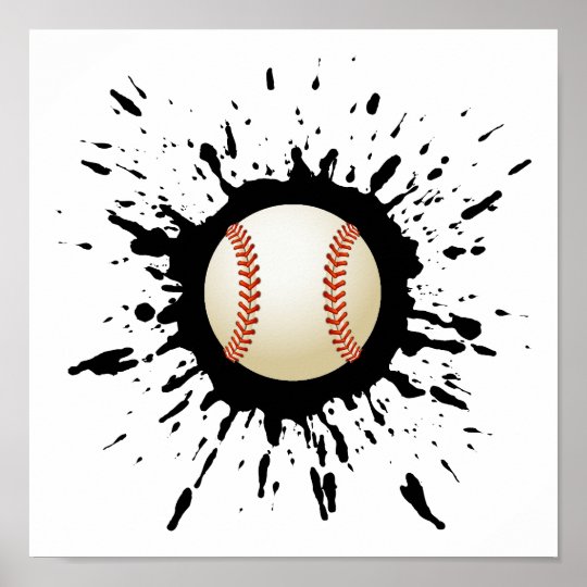 Baseball Explosion Poster | Zazzle.com