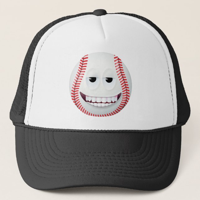 Baseball Face 2 Trucker Hat (Front)