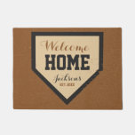 Baseball Family Home Plate Name And Year Doormat at Zazzle