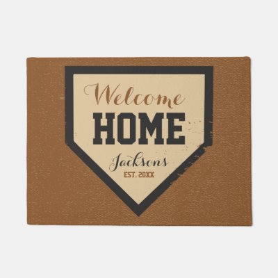 Baseball Home Plate Doormat