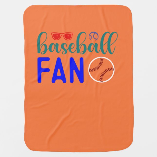 Baseball Fan  Baby Blanket (Front)