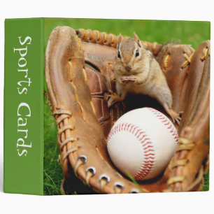 Baseball Fan Chipmunk 2" Sports Cards Binder